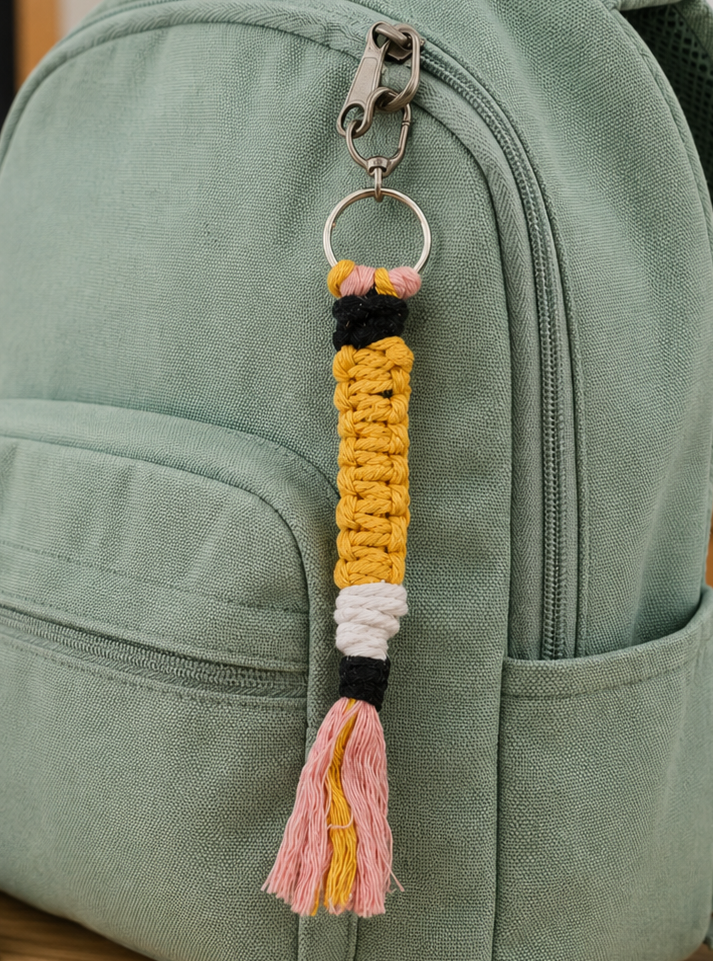 Macramé Pencil Keychain