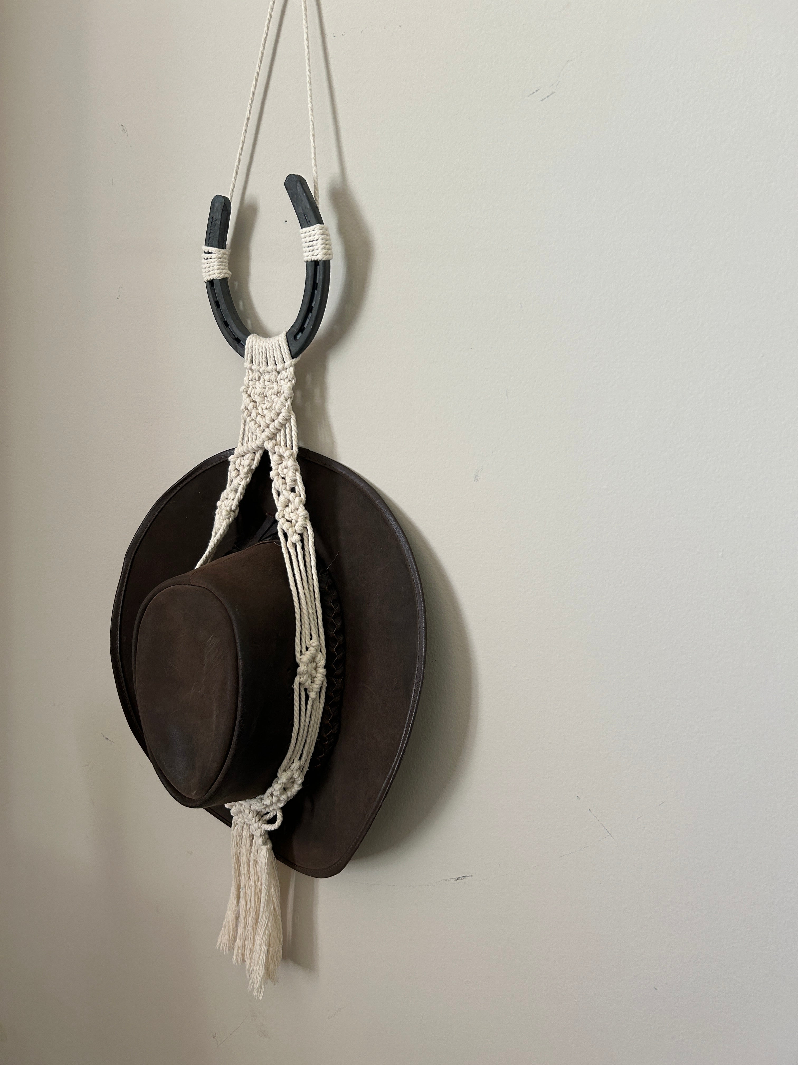 Macrame Horseshoe Hat Hanger