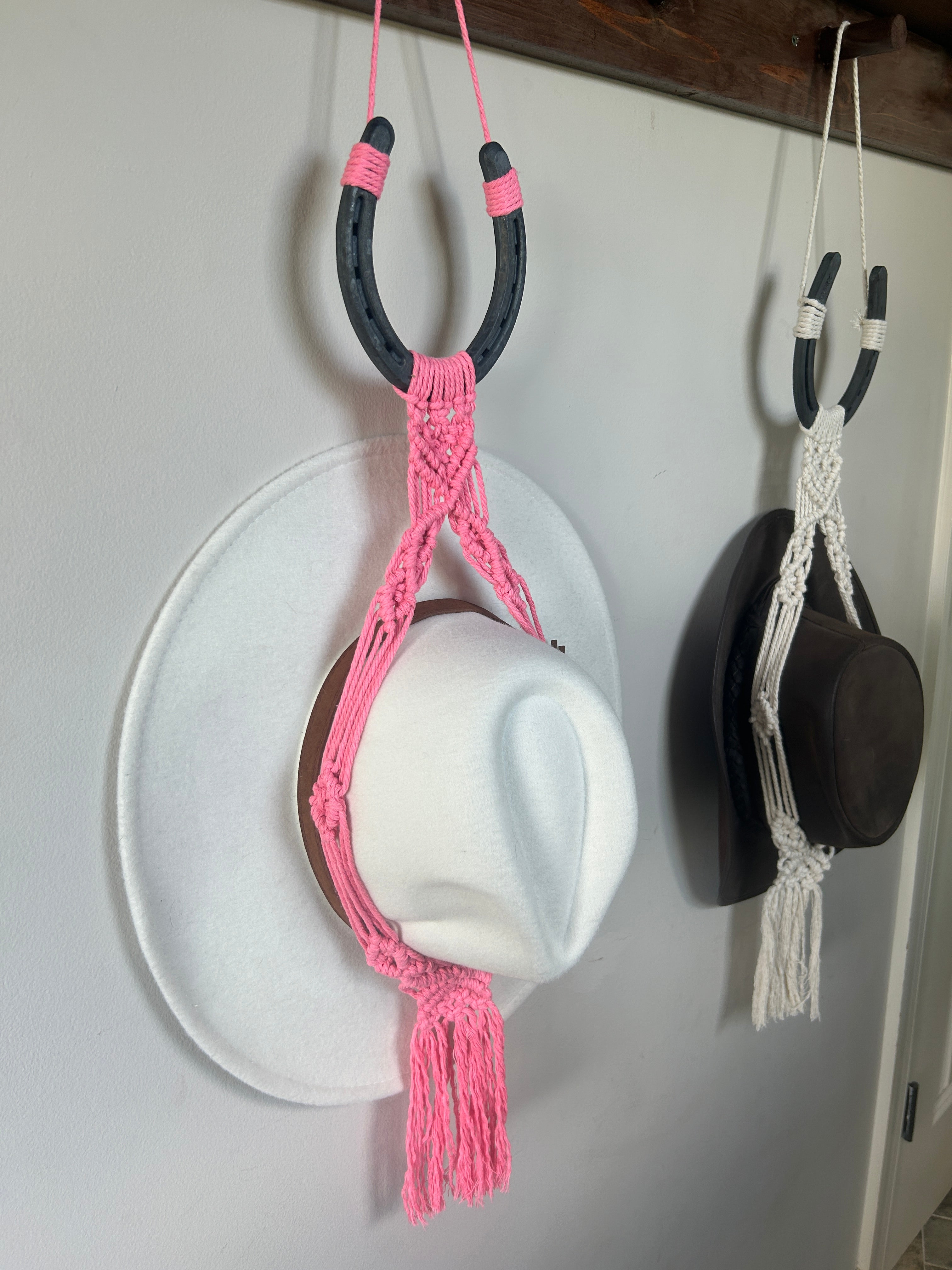 Macrame Horseshoe Hat Hanger