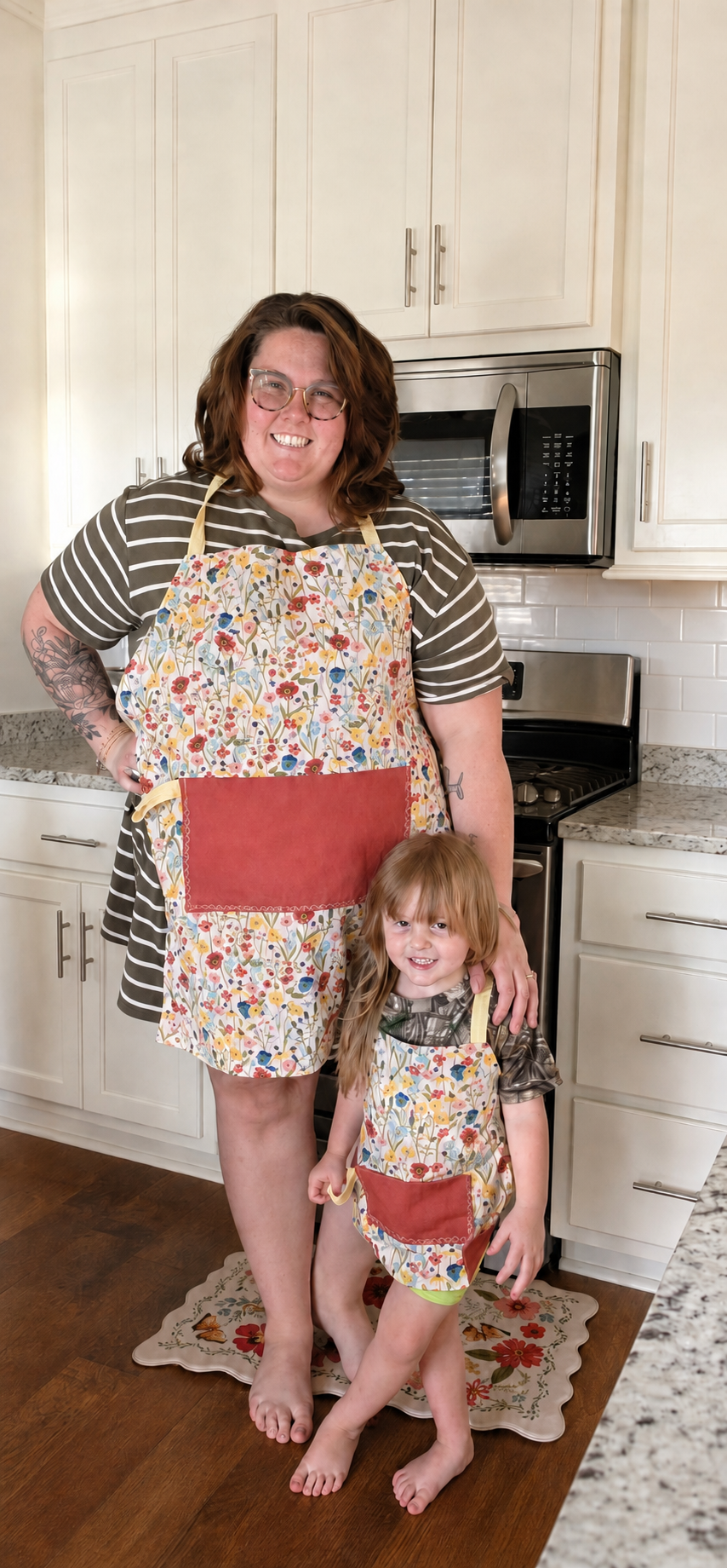 Reversible Apron- Wildflower Rust