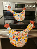 Single Floral Chicken Oven Mitt