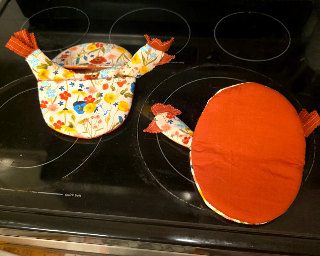 Single Floral Chicken Oven Mitt
